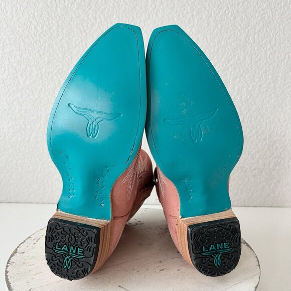 NIB Lane LEXINGTON Womens Cowboy
Bootie 8 Pink Western Cowgirl
Short Ankle Boots - Picture 8 of 11